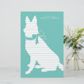 Deutscher Schäferhund Briefpapier (Stehend Vorderseite)