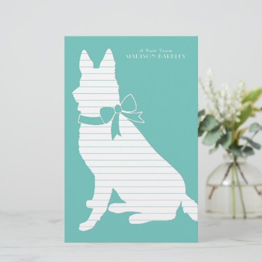 Deutscher Schäferhund Briefpapier (Stehend Vorderseite)