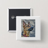 Deutscher Schäferhund Button (Vorne & Hinten)