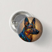 Deutscher Schäferhund Button (Vorne & Hinten)