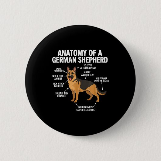 Deutscher Schäferhund Button (Vorderseite)