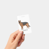 Deutscher Schäferhund-Cartoon Ausweis (Handheld)