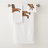 Deutscher Schäferhund-Cartoon Badhandtuch Set (Insitu)