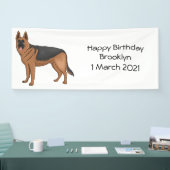 Deutscher Schäferhund-Cartoon Banner (Messe)