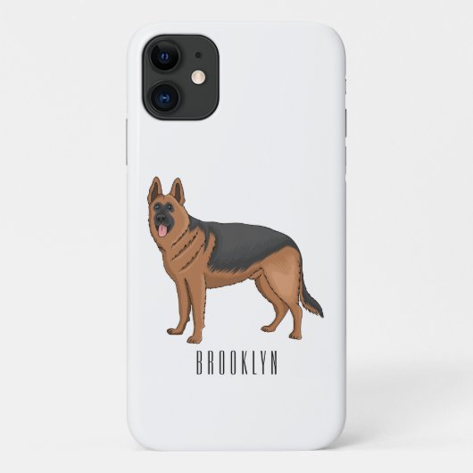 Deutscher Schäferhund-Cartoon Case-Mate iPhone Hülle (Rückseite)