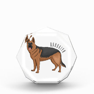 Deutscher Schäferhund-Cartoon Fotoblock