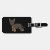 Deutscher Schäferhund Cartoon Gepäckanhänger (Vorderseite horizontal)
