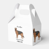 Deutscher Schäferhund-Cartoon Geschenkschachtel (Rückseite)