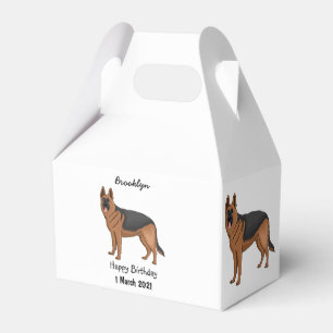 Deutscher Schäferhund-Cartoon Geschenkschachtel