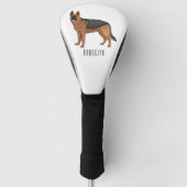 Deutscher Schäferhund-Cartoon Golf Headcover (Vorderseite)