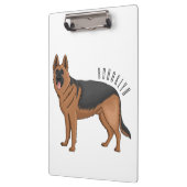 Deutscher Schäferhund-Cartoon Klemmbrett (Links)