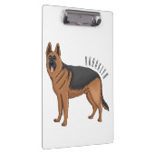 Deutscher Schäferhund-Cartoon Klemmbrett (Rechts)