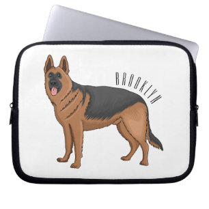 Deutscher Schäferhund-Cartoon Laptopschutzhülle