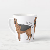 Deutscher Schäferhund-Cartoon Milchtasse (Linke Ecke)