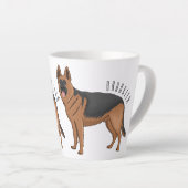 Deutscher Schäferhund-Cartoon Milchtasse (Rechte Ecke)