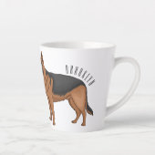 Deutscher Schäferhund-Cartoon Milchtasse (Rechts)