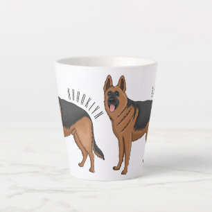 Deutscher Schäferhund-Cartoon Milchtasse