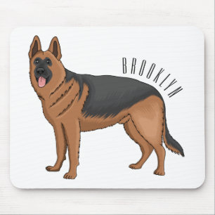 Deutscher Schäferhund-Cartoon Mousepad