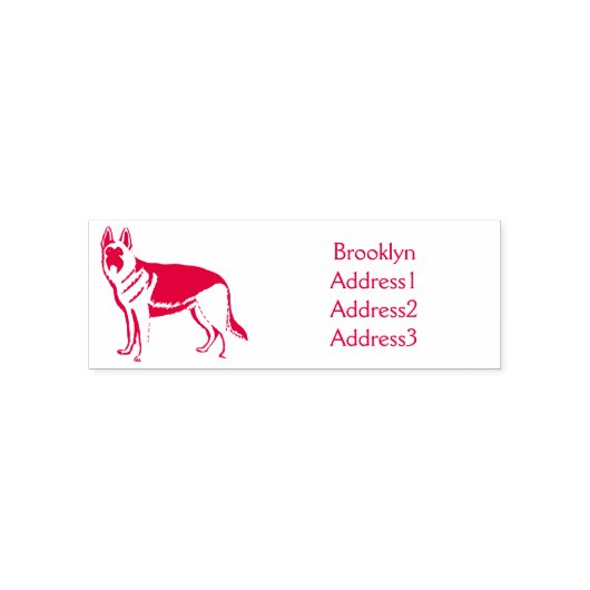 Deutscher Schäferhund-Cartoon Permastempel (Design)