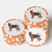 Deutscher Schäferhund-Cartoon Pokerchips (Stapel)