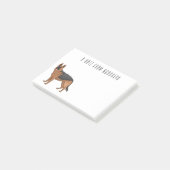 Deutscher Schäferhund-Cartoon Post-it Klebezettel (angewinkelt)