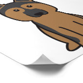 Deutscher Schäferhund Cartoon Poster (Ecke)