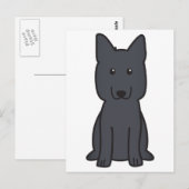 Deutscher Schäferhund Cartoon Postkarte (Vorne/Hinten)