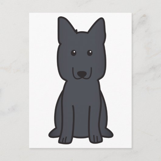 Deutscher Schäferhund Cartoon Postkarte (Vorderseite)