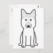 Deutscher Schäferhund-Cartoon Postkarte (Vorne/Hinten)