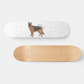 Deutscher Schäferhund-Cartoon Skateboard (Horizontal)