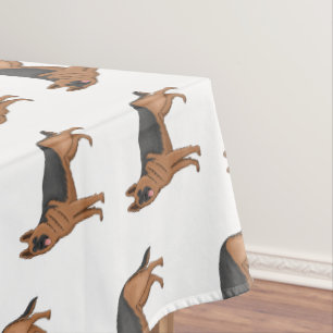 Deutscher Schäferhund-Cartoon Tischdecke