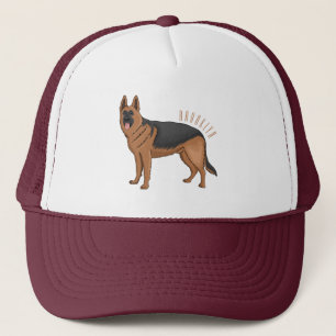 Deutscher Schäferhund-Cartoon Truckerkappe