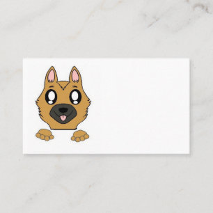 deutscher Schäferhund Cartoon Visitenkarte