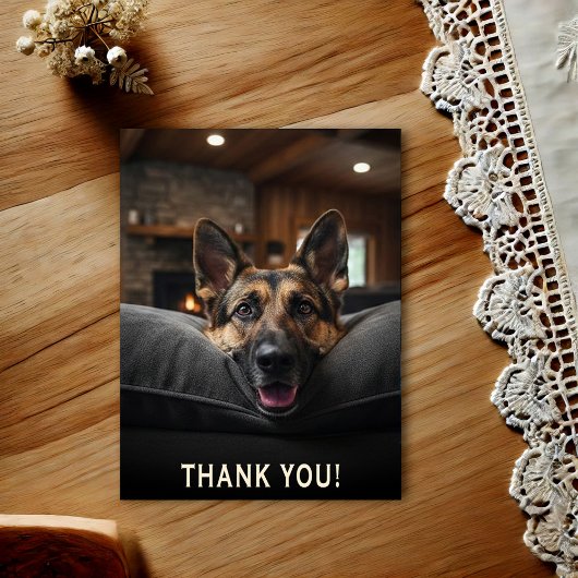 Deutscher Schäferhund Dankeschön Postkarte