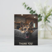 Deutscher Schäferhund Dankeschön Postkarte (Stehend Vorderseite)