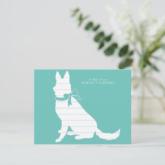 Deutscher Schäferhund Dankeskarte (Stehend Vorderseite)