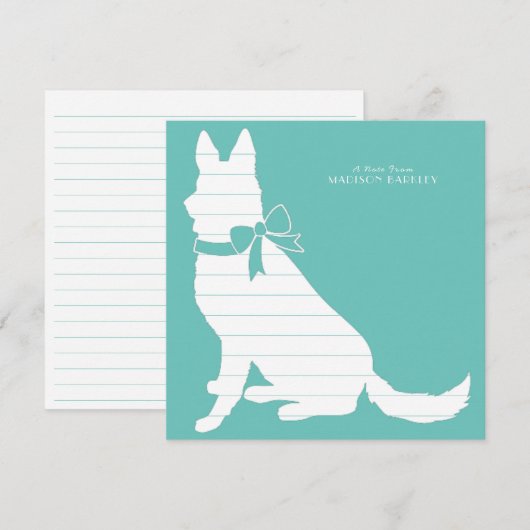 Deutscher Schäferhund Dankeskarte (Vorne/Hinten)