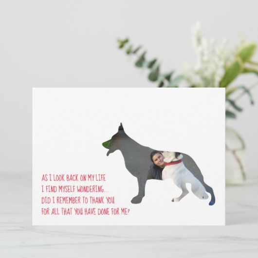 Deutscher Schäferhund Dankeskarte (Stehend Vorderseite)