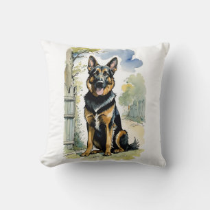 Deutscher Schäferhund dekoratives Kissen
