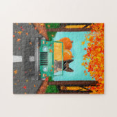 Deutscher Schäferhund Dog Fall Pumpkin Puzzle (Horizontal)