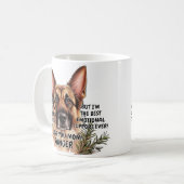 Deutscher Schäferhund Dog hinzufügen, Text ändern Kaffeetasse (Vorderseite Links)
