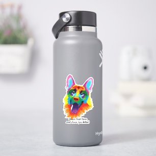 Deutscher Schäferhund Dog Multicolor Gemälde Aufkleber