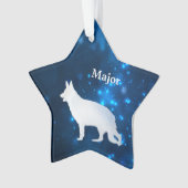 Deutscher Schäferhund Dog Star Personalisierte Orn Ornament (Vorderseite)