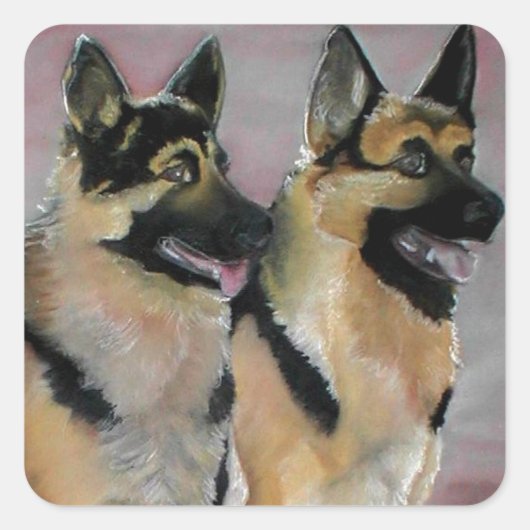 Deutscher Schäferhund Dog Stickers Art (Vorderseite)