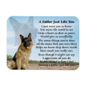 Deutscher Schäferhund Dog Vater Gedicht Magnet (Horizontal)