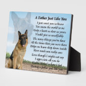 Deutscher Schäferhund Dog Vater Gedicht Plaque Fotoplatte (Seite)