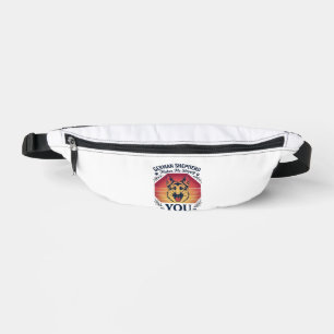 Deutscher Schäferhund Du Hund Retro Sonnenuntergan Bauchtasche