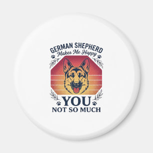 Deutscher Schäferhund Du Hund Retro Sonnenuntergan Magnet