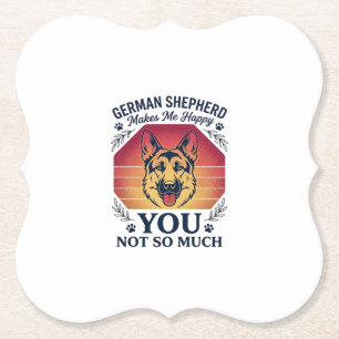 Deutscher Schäferhund Du Hund Retro Sonnenuntergan Untersetzer