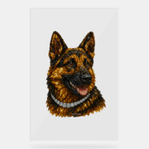 Deutscher Schäferhund Edelstein-Mosaik Luxus